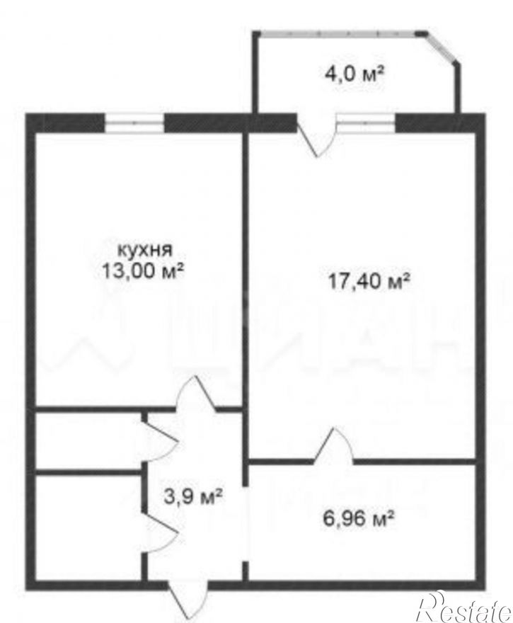 1-комн квартира улица Кирова, 38,  д. 38