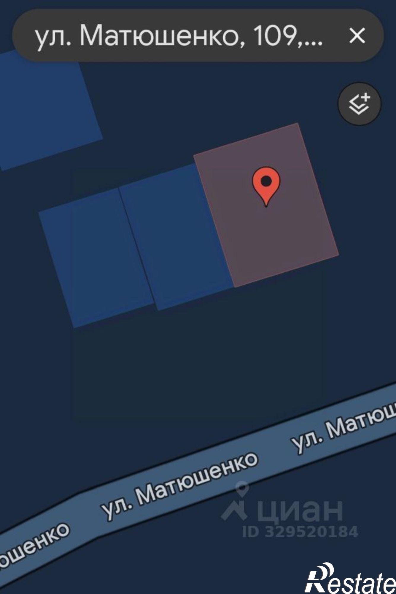 Купить землю, земельный участок за 990 000 рублей на ул Матюшенко, 109