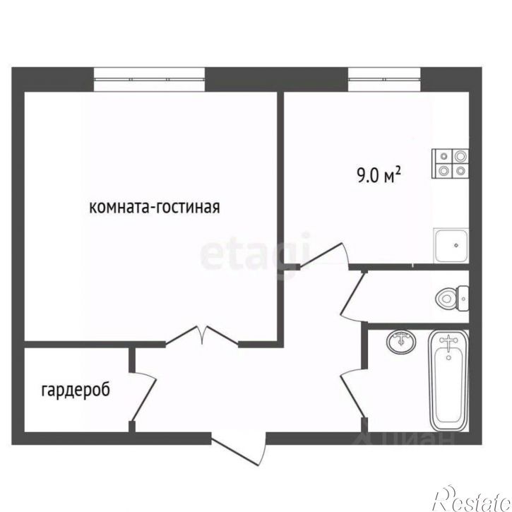 1-комн квартира проспект Славы, 32Б,  д. 32Б