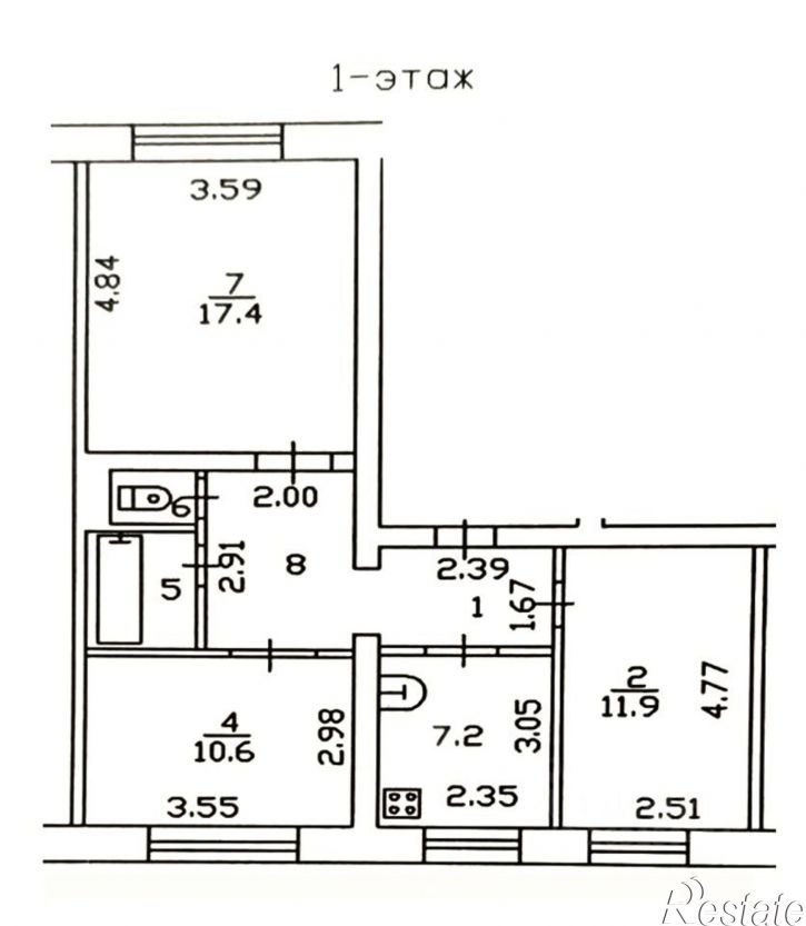 3-комн квартира ул Терешковой, 11,  д. 11