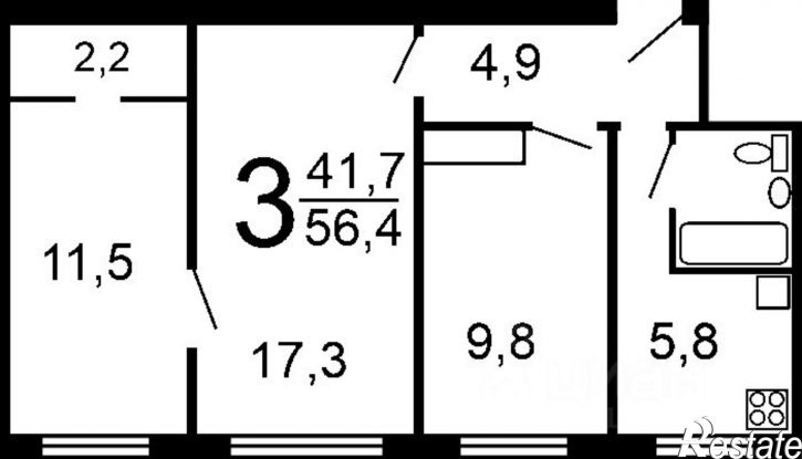 3-комн квартира пр-кт Победы, 6А,  д. 6А