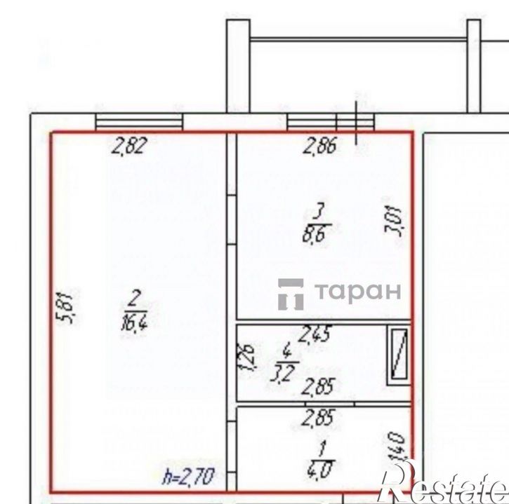 1-комн квартира проспект Славы, 24,  д. 24