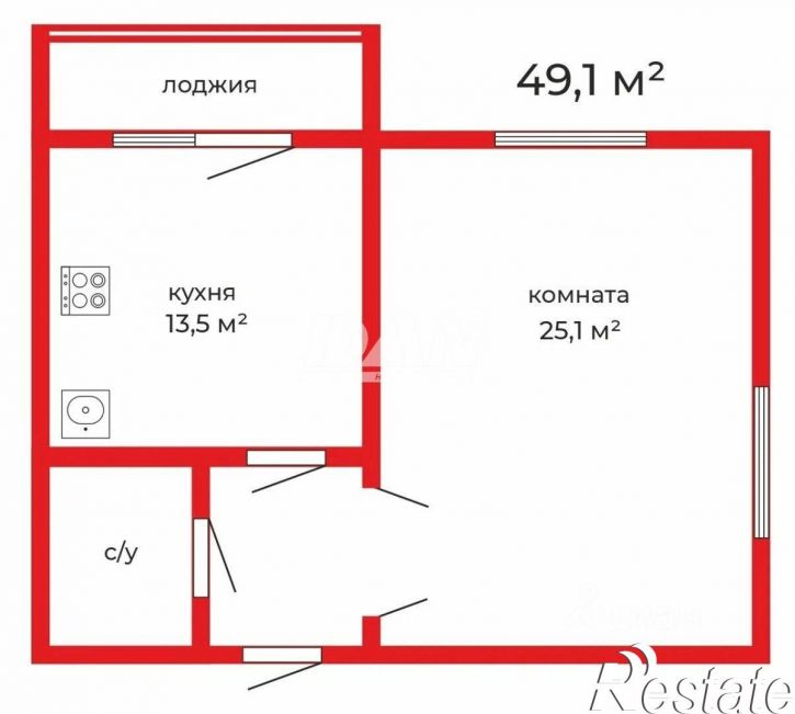 1-комн квартира улица Калинина, 11,  д. 11